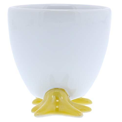 BIA Cordon Bleu BIA Cordon Bleu White Chicken Footed Egg Cup with Yellow Feet, Set of 4