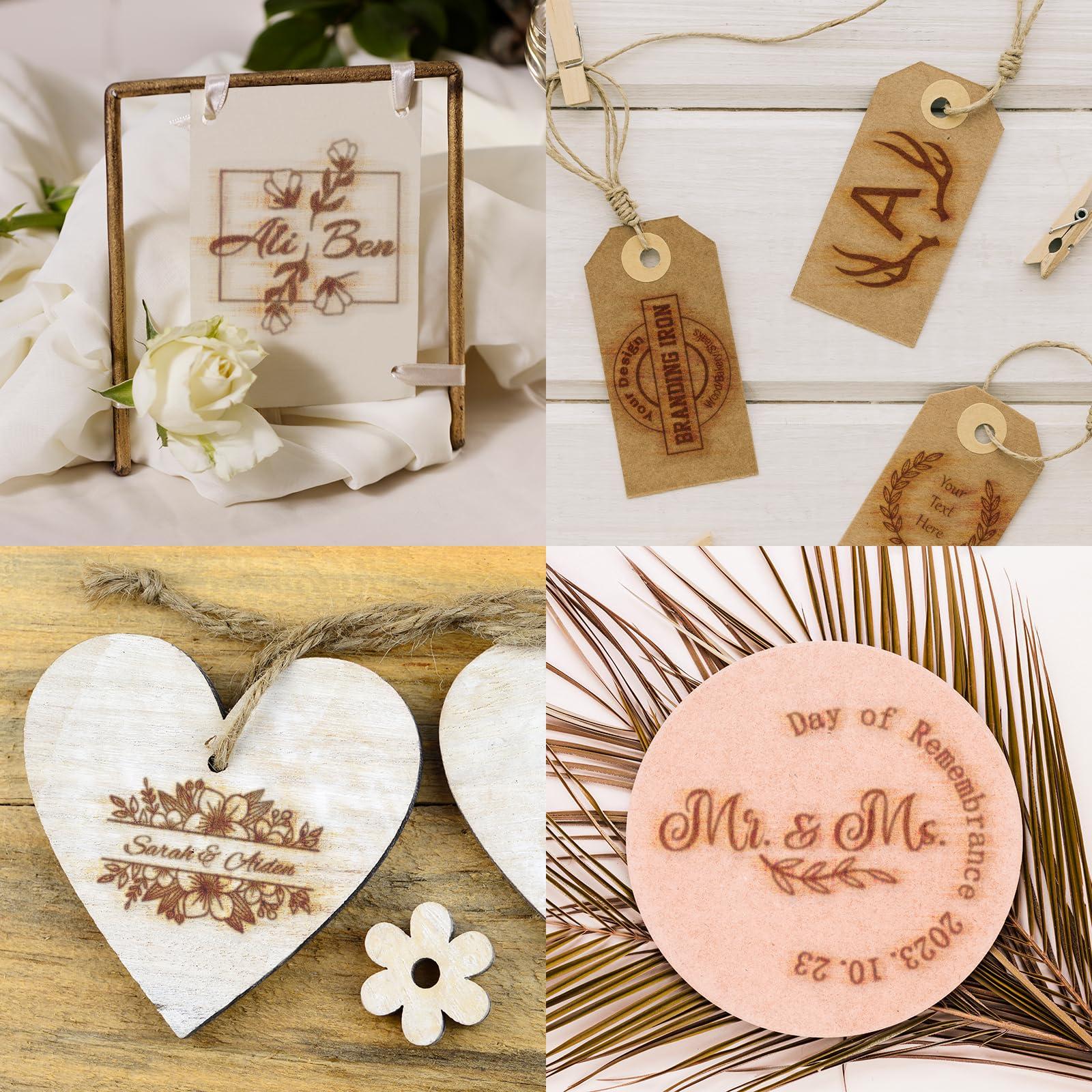 Bliver Custom Branding Iron for Wood Personalized Electric Logo Metal Branding Iron Durable Leather Iron Stamp Wedding Gift Handcrafted by Design for Meat Wood Paper Plastic-2"