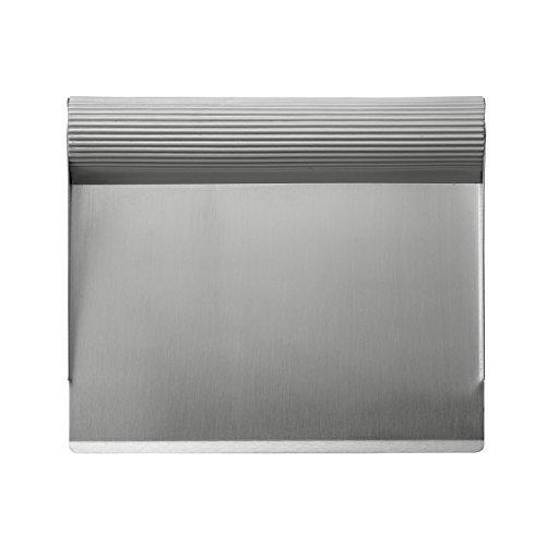 Rachael Ray Rachael Ray Tools and Gadgets Stainless Steel Pastry Scraper / Bench Scrape / Kitchen Tool for Baking and Cooking / Dishwasher Safe, Sea Salt Gray, 6x5x1in