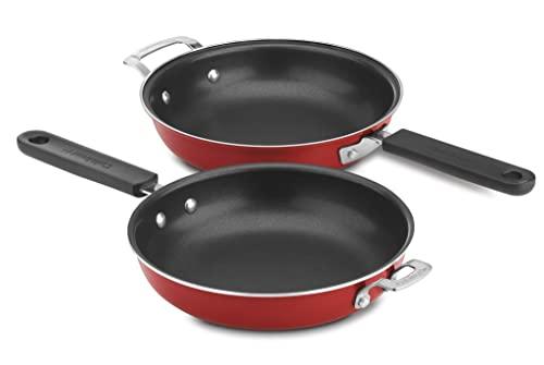 Cuisinart Cuisinart FP2-24R 10-Inch Nonstick Set Frittata Non-Stick Sauce Pan, Red