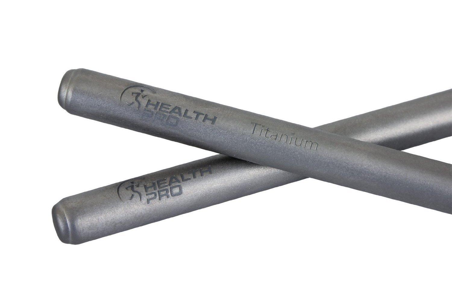 ProHealth HealthPro Titanium (TI) Super Strong Lightweight Professional Chopsticks with Storage Bag (2)