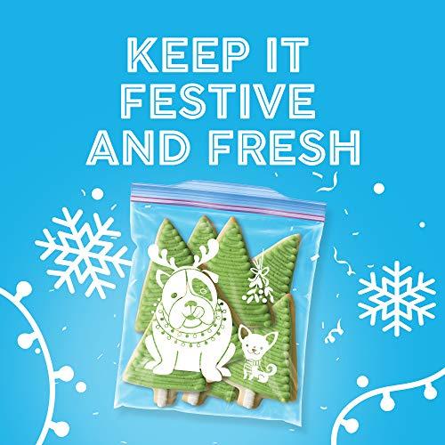 Ziploc Ziploc Gallon Food Storage Freezer Bags, Grip \'n Seal Technology for Easier Grip, Open, and Close, 38 Count, Holiday Designs