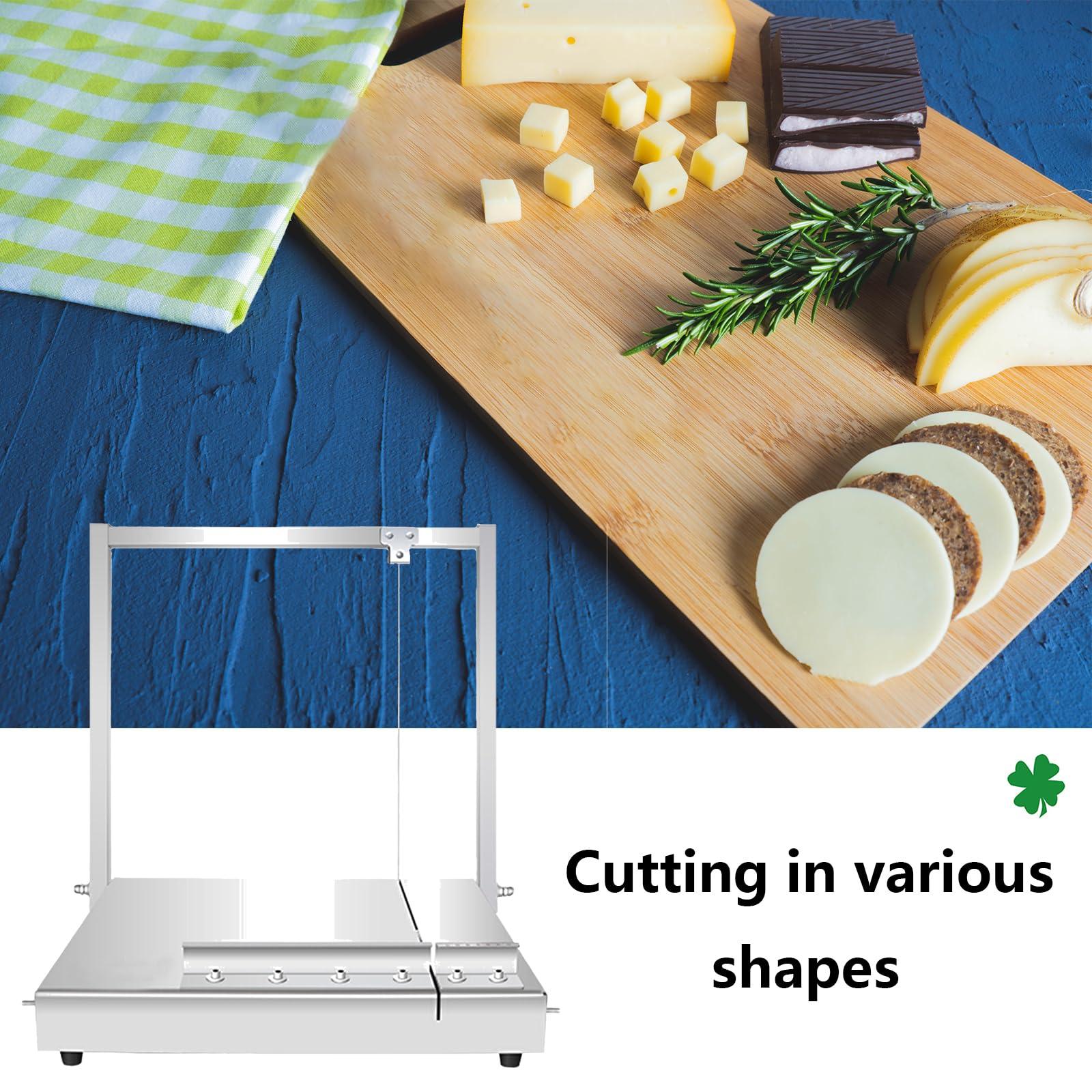 ZBJDX Manual Cheese Slicer, Heavy Duty Butter Cutter with Wire - Food Grade 304 Stainless Steel, Multipurpose Commercial and Home Kitchen Cutting Tools