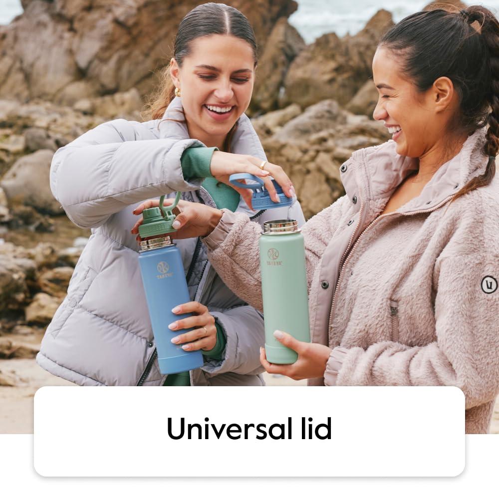 Takeya Takeya Actives Insulated Stainless Steel Water Bottle with Spout Lid, 40 Ounce, Blush