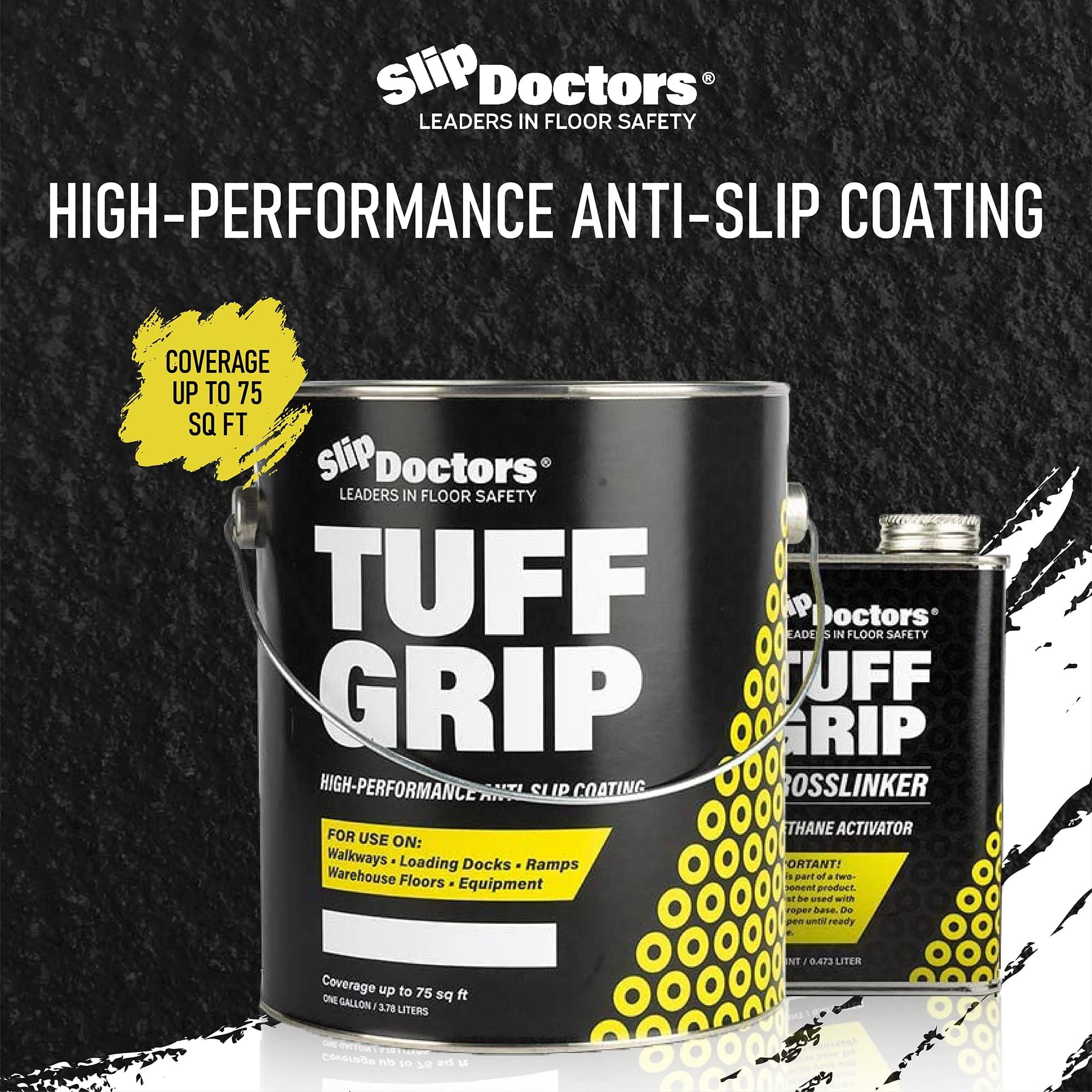 Slip Doctors Tuff Grip Anti-Slip Paint for Ramps, Floors, Decks & Stairs Durable Non-Skid Coating for Enhanced Traction (Safety Blue)