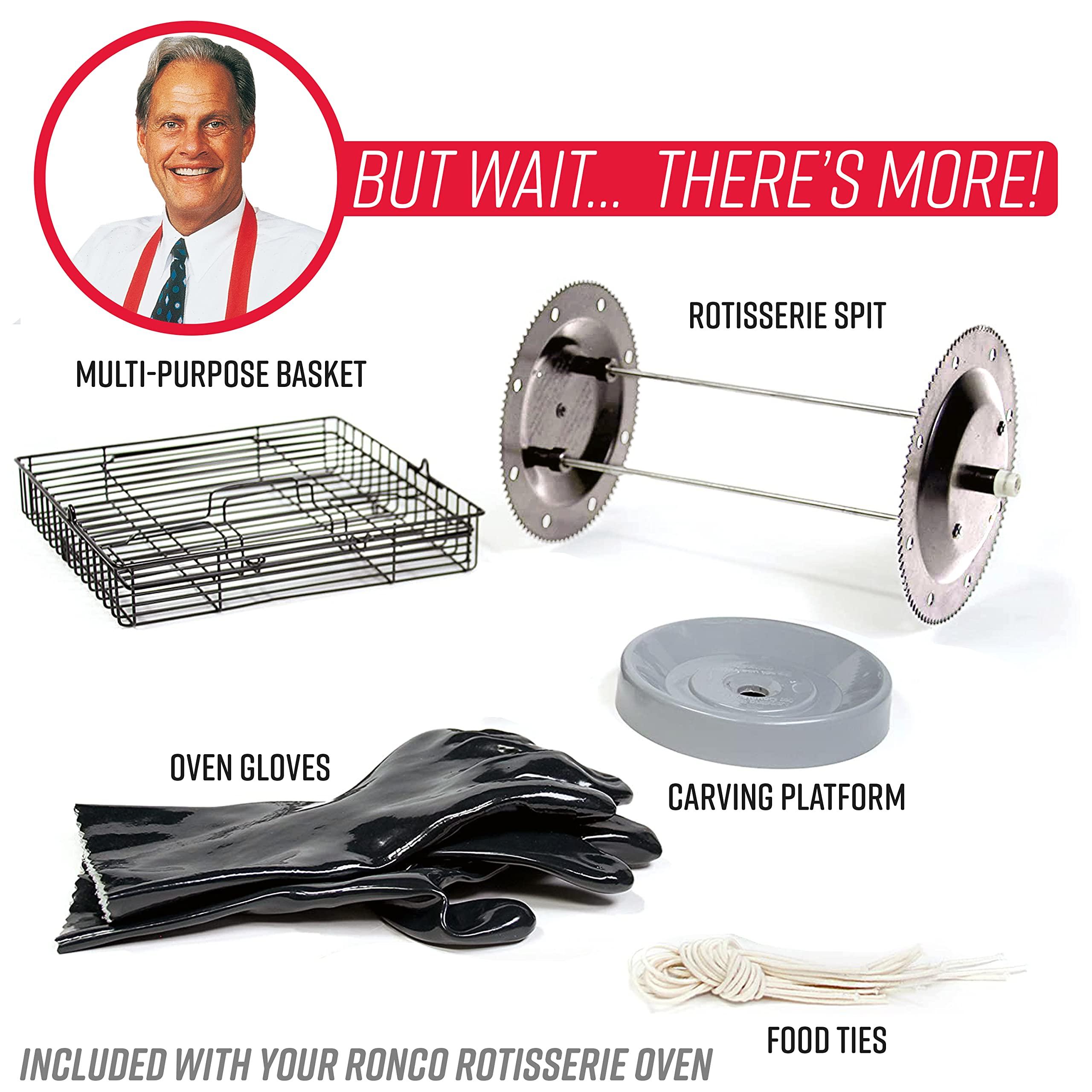 Ronco Ronco 5500 Series Rotisserie Oven, Stainless Steel Countertop Rotisserie Oven, 3 Cooking Functions: Rotisserie, Sear and No Heat Rotation, 12-Pound Capacity