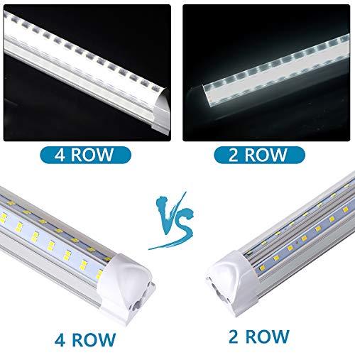 BSK.BESTKA BSK.BESTKA 20 Pack-8ft LED Shop Light Fixture, 8 Foot Led Lights, 96\'\' T8 Integrated LED Tube, Linkable Led Bulbs for Garage, Warehouse, v Shape 120W 13500LM 6000K, Plug and Play, Clear Lens