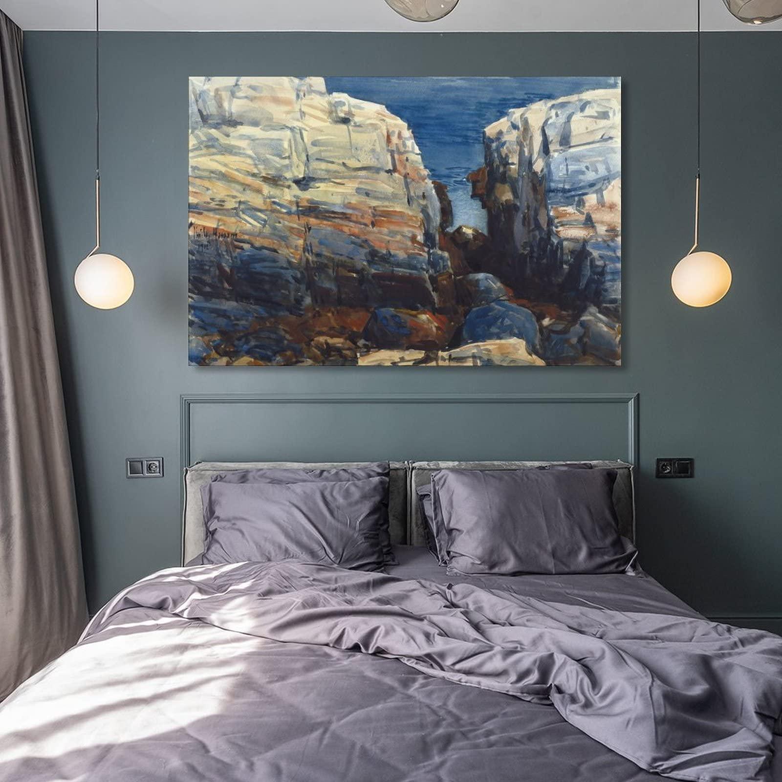 Niandu NIANDU Childe Hassam Poster of Impressionist Sea Landscape (4) Canvas Art Poster And Wall Art Picture Print Modern Family Bedroom Decor Posters 08x12inch(20x30cm)