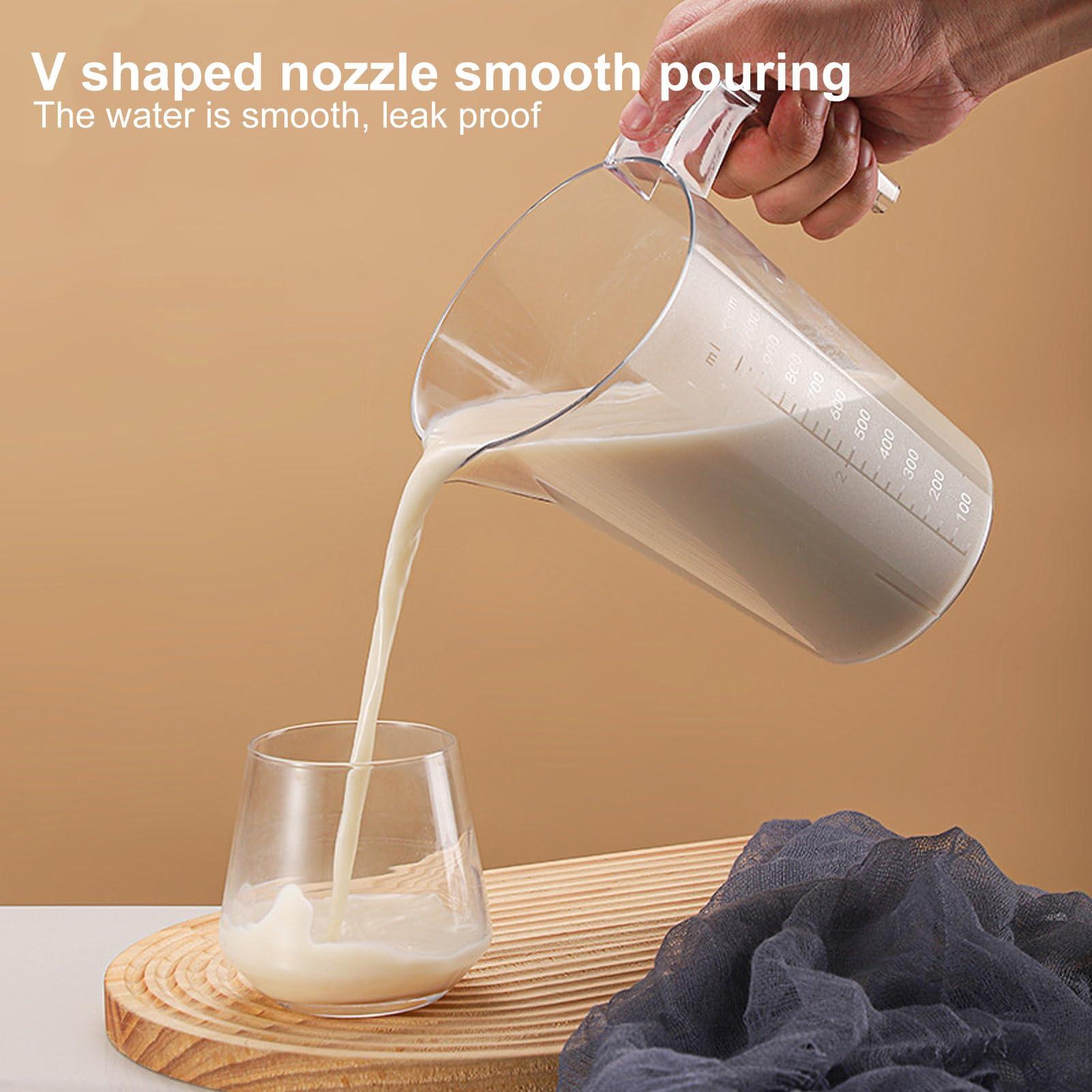 WOHPNLE Measuring Cup, Measuring Cup for Dry and Liquid Ingredients Measuring Pitchers Easy Read Liquid Measuring Cups for Vinegar Flour Liquid Oil(2000ML)