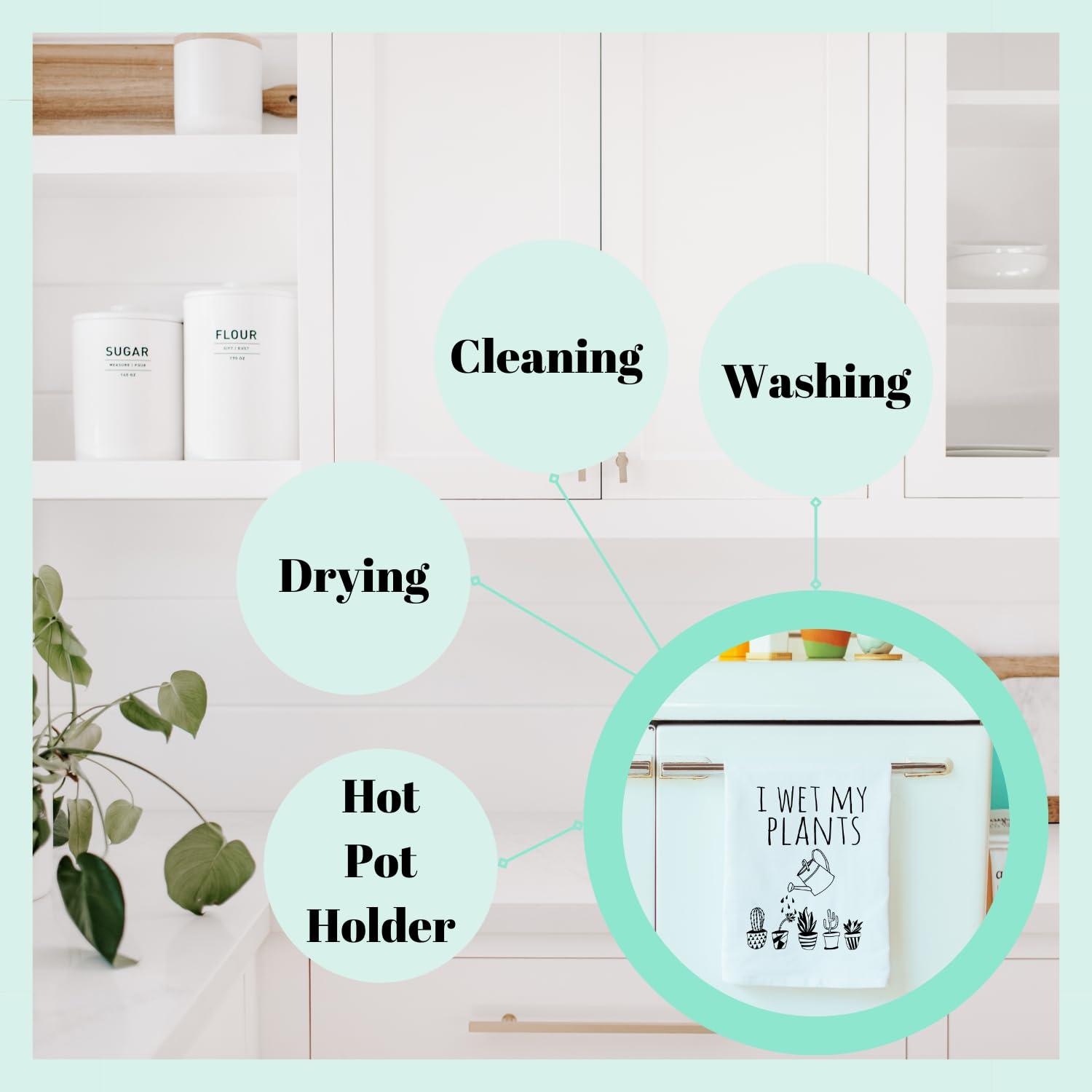 Moonlight Makers Original Dish Towel, Washington DC Skyline, Flour Sack Kitchen Towel, Sweet Housewarming Gift, Farmhouse Kitchen Decor, White or Gray (White)