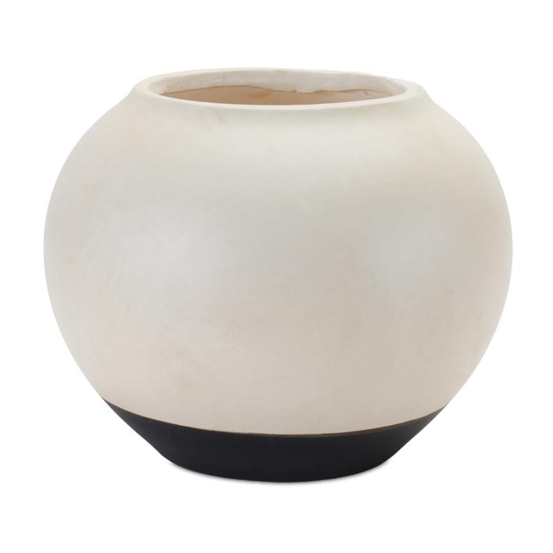Melrose Melrose International Two Tone Ceramic Vase 8.75\" D