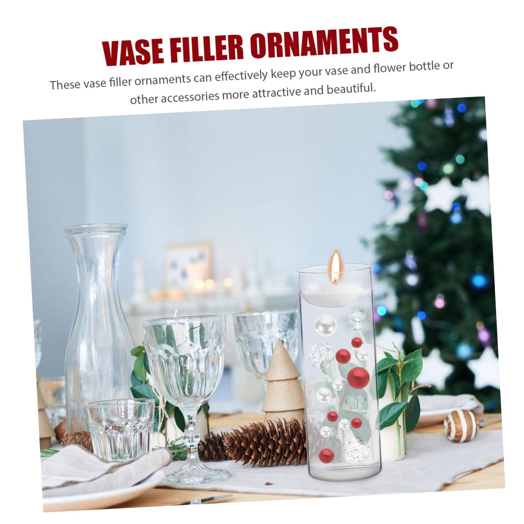 LIFKOME LIFKOME 4sets Unique Design Faux Pearls Vase Fillers Resilient Bead Ornaments for Decorative Vases 94pcs*4