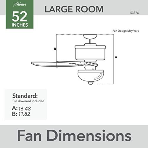 Hunter Hunter Kenbridge Indoor with LED Light with Pull Chain Control, 52\", Noble Bronze