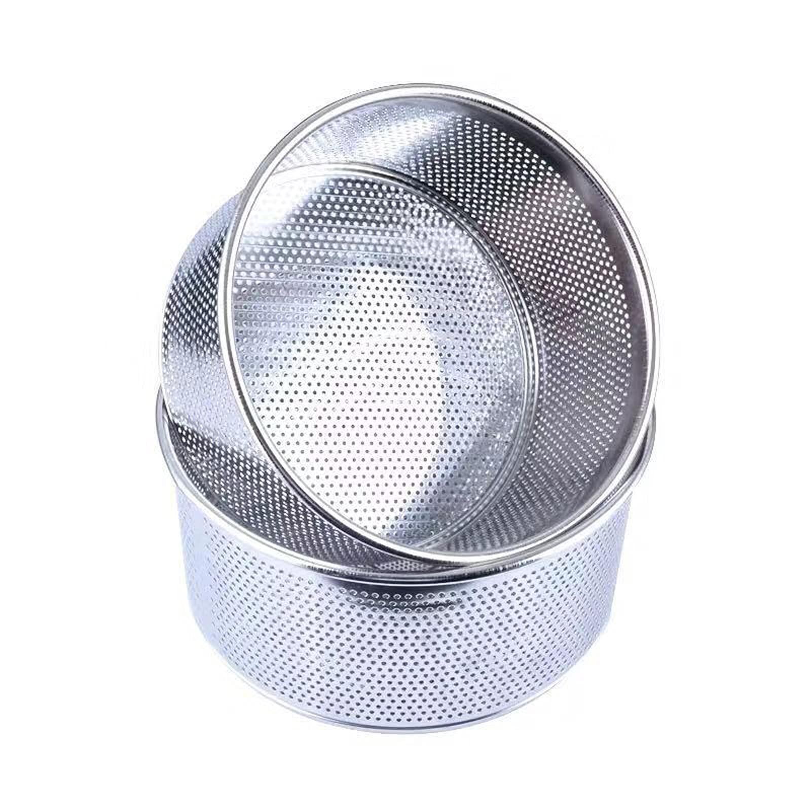hanxiaoyishop Fryer Basket Round Frying Basket Stainless Steel Deep-fried French Fries Basket with Anti-scalding Handle for Restaurant, Home, Snack Bar Fry Basket (Size : Small)