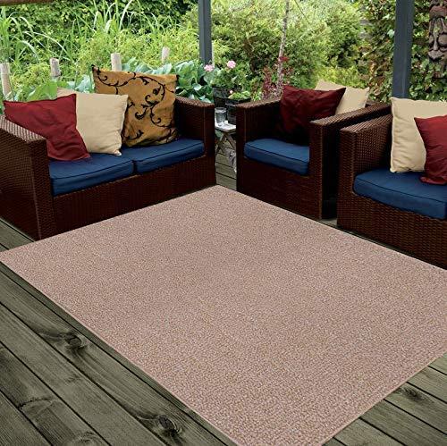 Ambiant Ambiant Saturn Collection Pet Friendly Indoor Outdoor Area Rugs Beige - 7' x 9' Rectangle, Stain & Fade Resistant, Easy Care, Pet & Kids Friendly, Made in USA, Perfect for Weddings & Everyday Use!