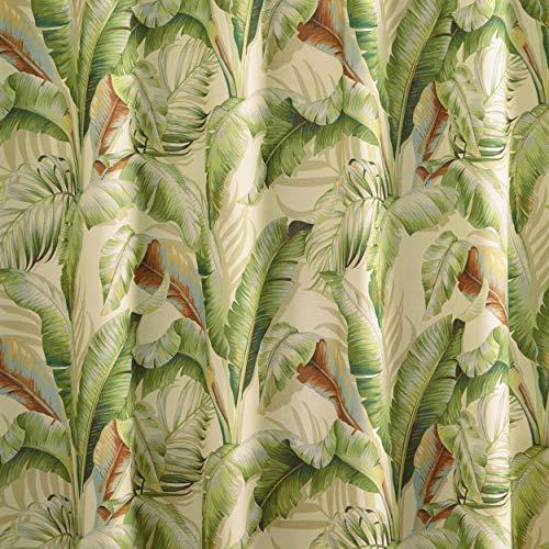 Tommy Bahama Tommy Bahama - Fabric Shower Curtain, Stylish Striped Bathroom Decor, Hook Holes Top (Palmiers Green, 72\" x 72\")