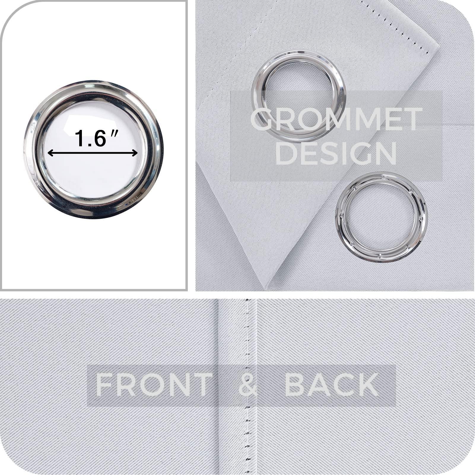 Grichril Extra Long Blackout Curtains - 2 Story High Living Room Drapes - Tall Curtains for High Ceiling or Long Window - 144 156 168 192 204 216 240 Inch 12ft-20ft Length(1 Panel,Greyish White, 100x240)