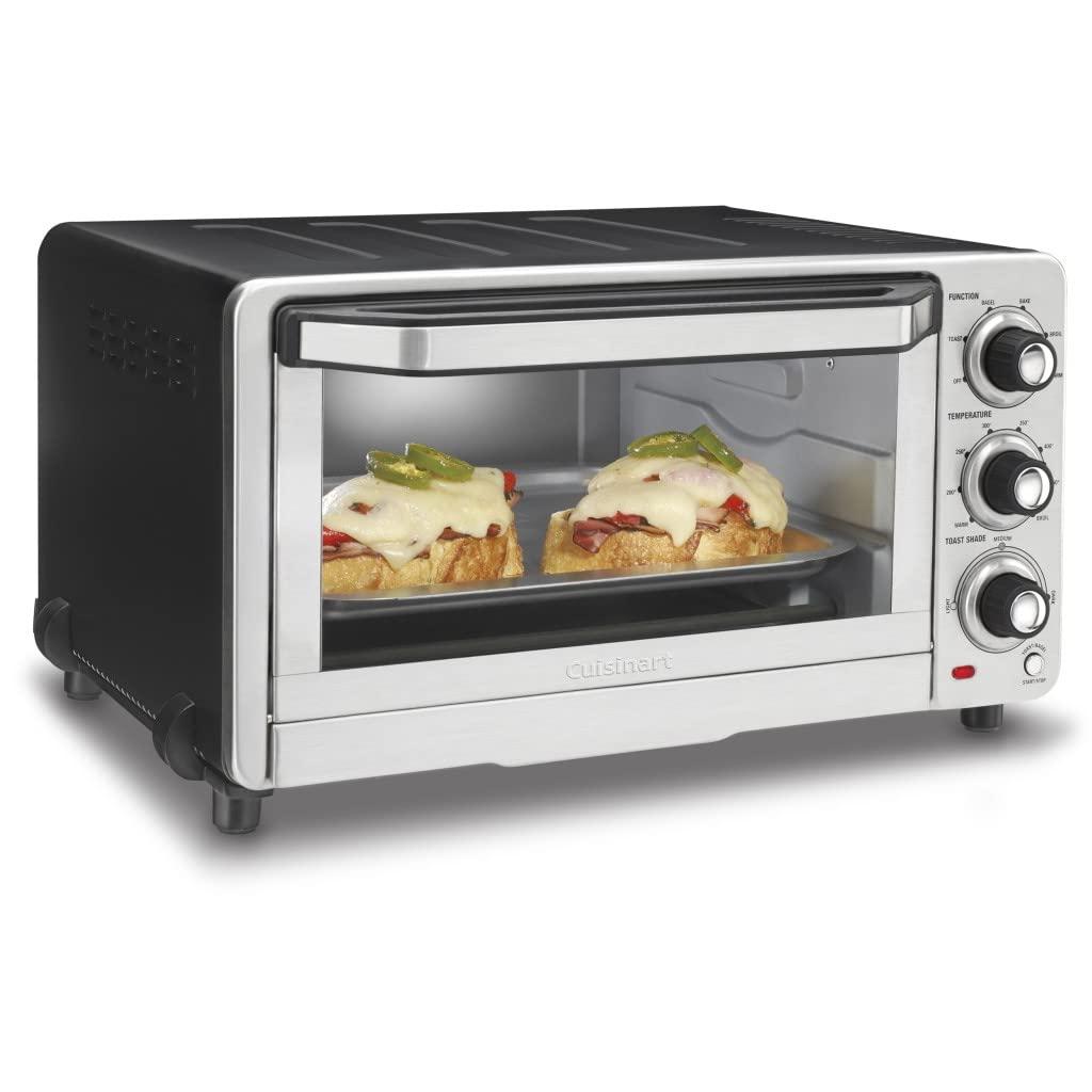Cuisinart Cuisinart TOB-40N Custom Classic Toaster Oven Broiler, 17 Inch, Black & CPT-160 Metal Classic 2-Slice Toaster, Brushed Stainless