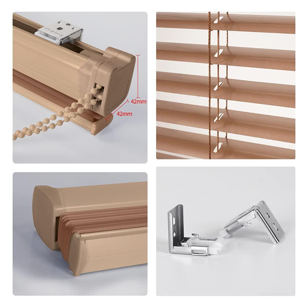 simty Simty Corded 1\" Aluminum Mini Blinds for Windows, Venetian Horizontal Blinds, Privacy Shades for Bedroom, Bathroom,Kitchen,Office, 54\" Wx 96\" H, Champagne