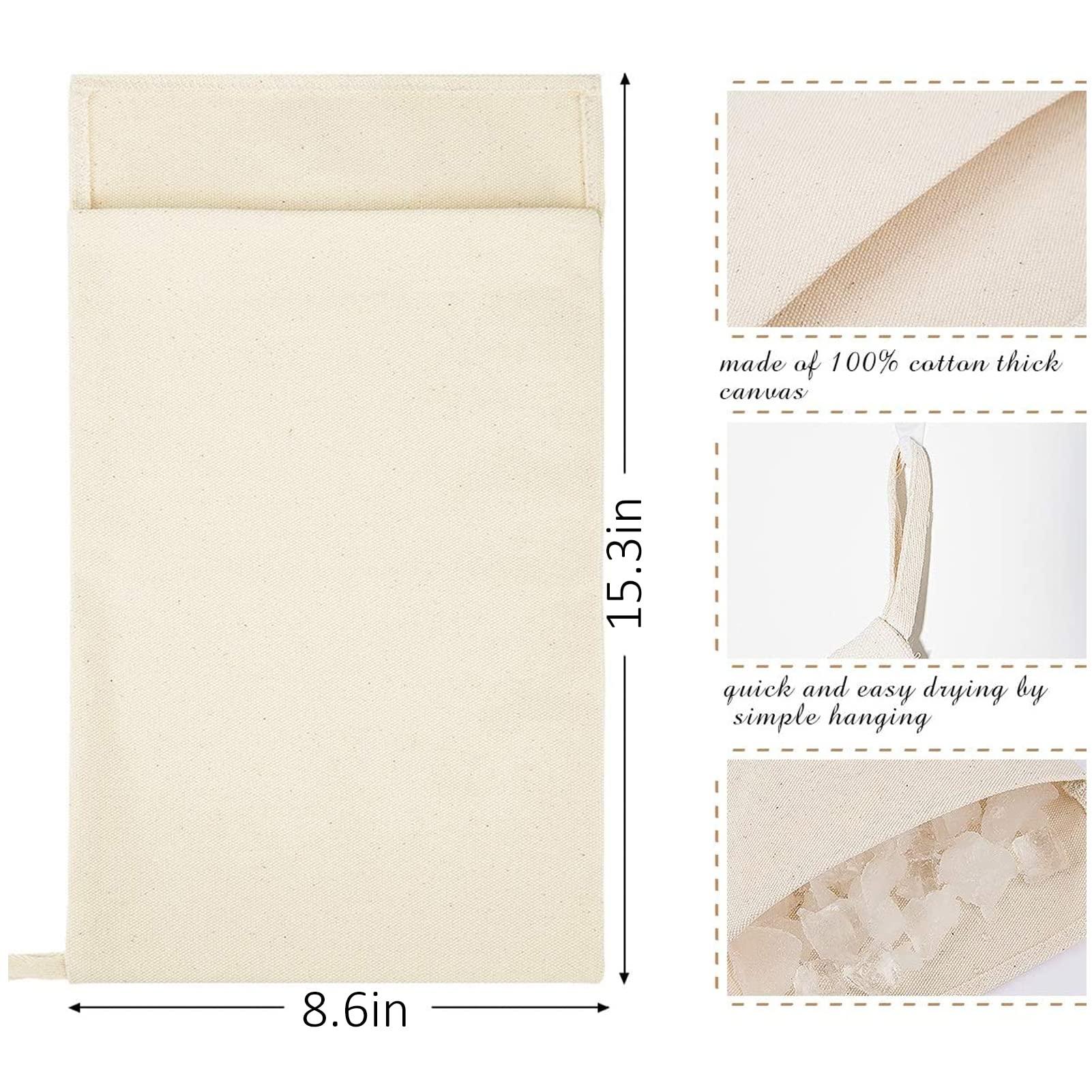 ANPHSIN Professional Lewis Ice Bags with Mallet Set,15.3 8.6 In Reusable Canvas Ice Crusher Bags with Wooden Mallet for Home Kitchen Bar Party Ice Crushing