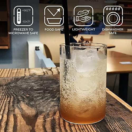 Borosil Borosil Drinking Glasses, 10 Oz, Set of 6, BPA Free, Water Glasses for 6, Clear Lightweight & Durable Borosilicate Glass, Odor Resistant, Dishwasher Safe, Glasses for Juice, Beer, Wine & Cocktails