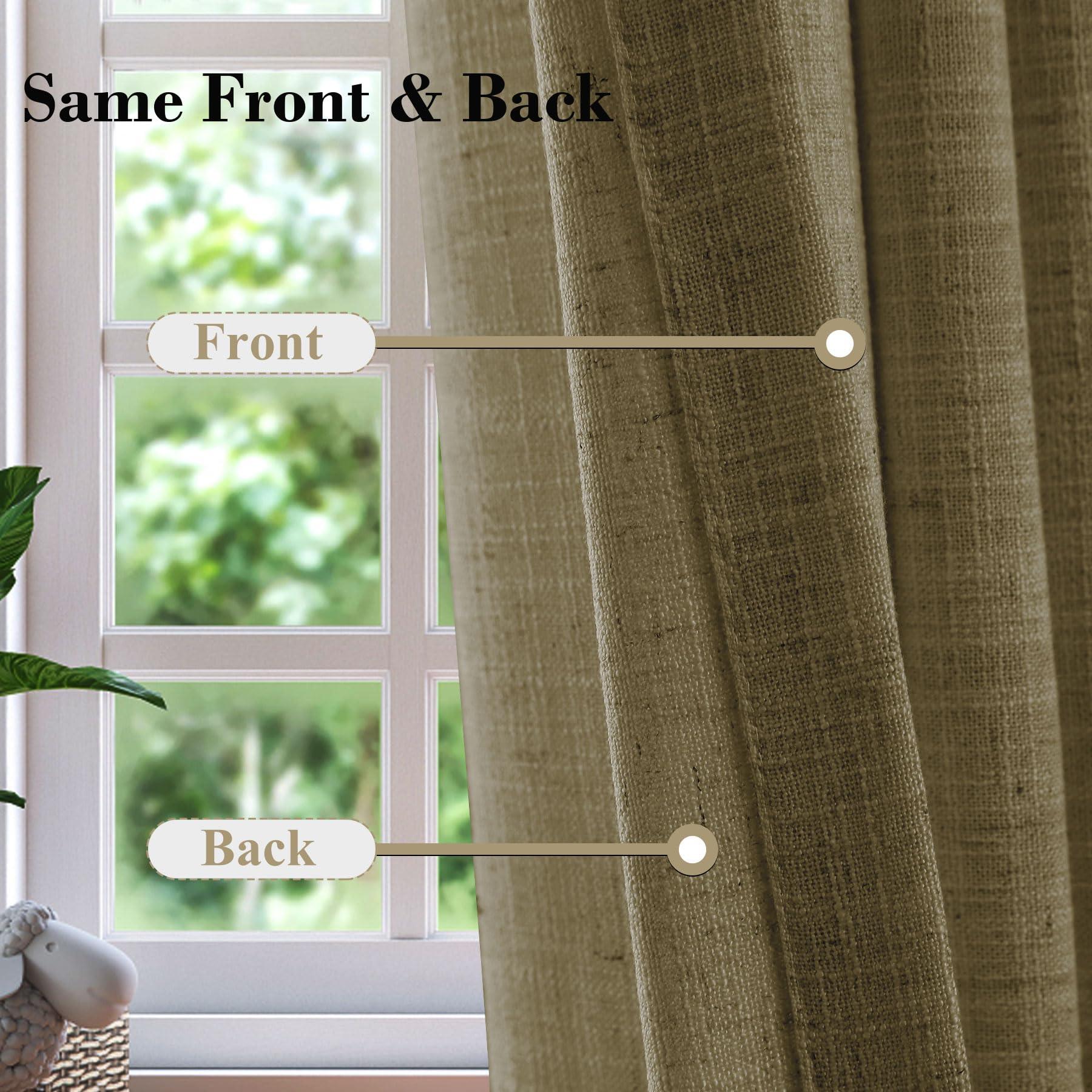 cololeaf cololeaf Faux Linen Curtain Pinch Pleated Room Darkening Window Treatment Panel for Living Room Family Room Dining Romm Kidroom Library, Taupe Grey 84" W x 84" L Inch (1 Panel)