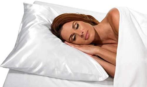 RJ BEDDING RJ BEDDING, Satin Silk Sheet Sets 4Pcs, California King Size(72\"X84\")+20 INCH DEEP Pocket, (Fitted Sheet, Flat Sheet, 2PC Pillow Cases), Breathable, Soft & Durable, Black