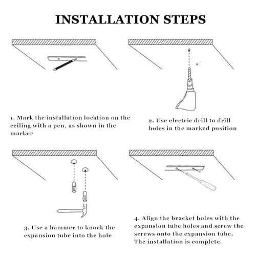 Yopappol Yopappol Ceiling Mount Shelf, 2 Tier Hanging Storage Rack, Metal & Acrylic Floating Wall Shelves Plant Stand Pot Pan Organizer for Restaurant Kitchen Flower Shop (Size : 60x30x80cm)