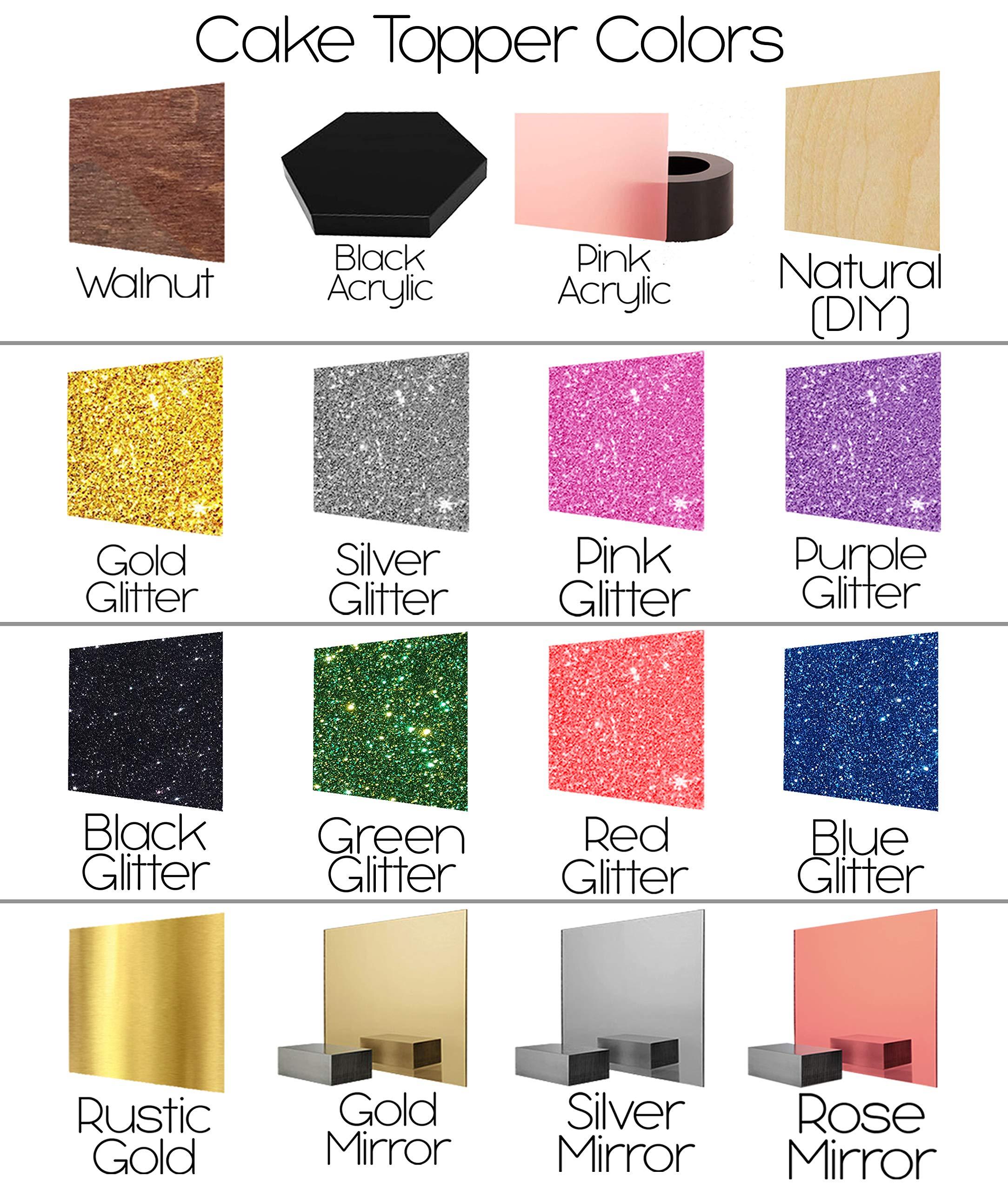 Just Customized Personalized Wedding Cake Topper With Customized Bride and Groom Marriage Date Happily Ever After