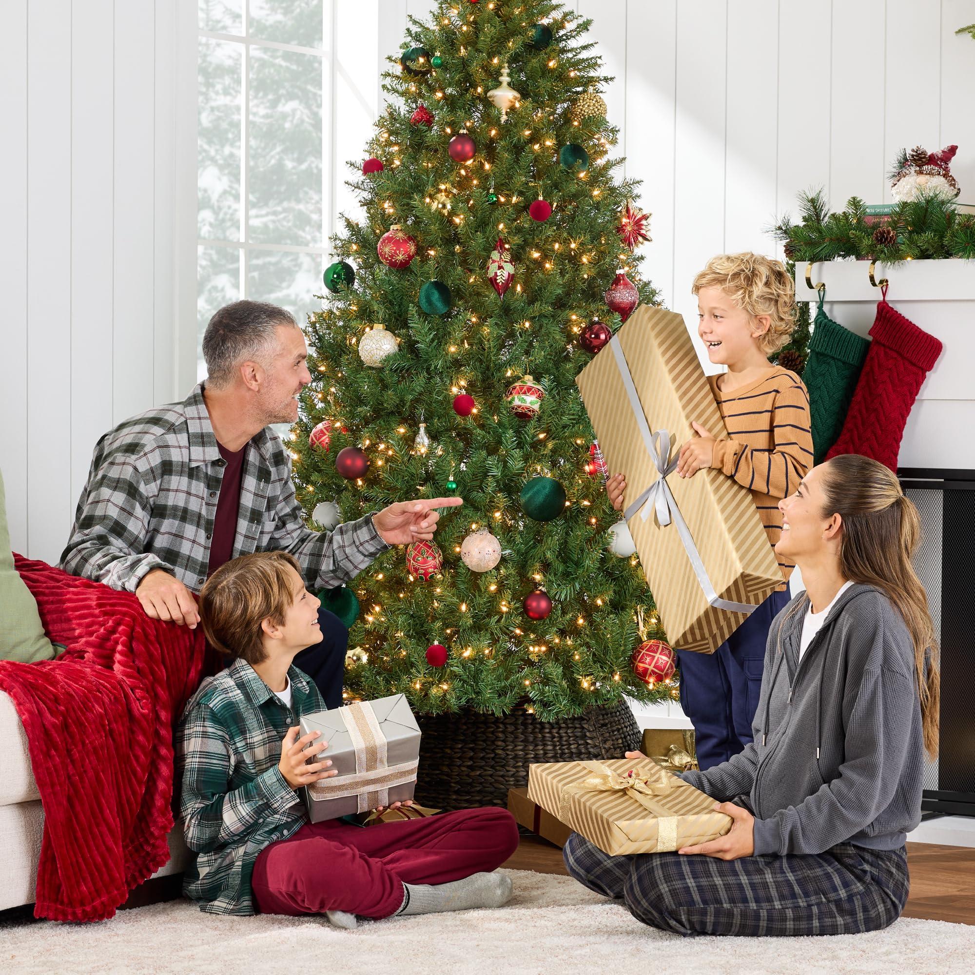 Best Choice Products Best Choice Products Douglas Fir Christmas Tree, 7.5ft Pre-lit Artificial Full Fir Lighted Holiday Decoration w/Warm White Lights, Metal Stand