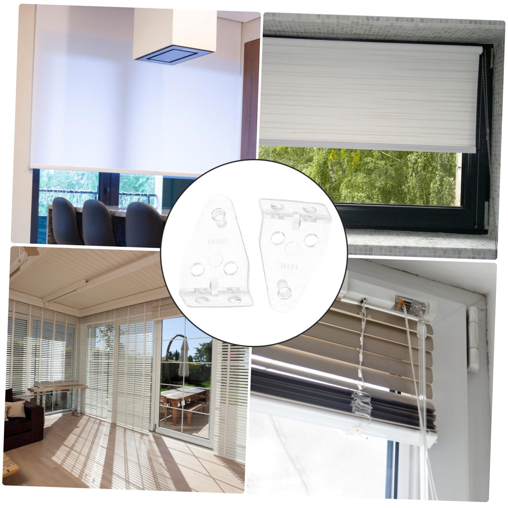 DECHOUS 120 Pcs Blind Hook Blind Brackets Replacements Blind Holder Blind Hold Down Parts Clear Plastic Blinds Hooks Blinds Holder Curtain Parts Venetian Blind Fixing Hooks Curtain Hooks