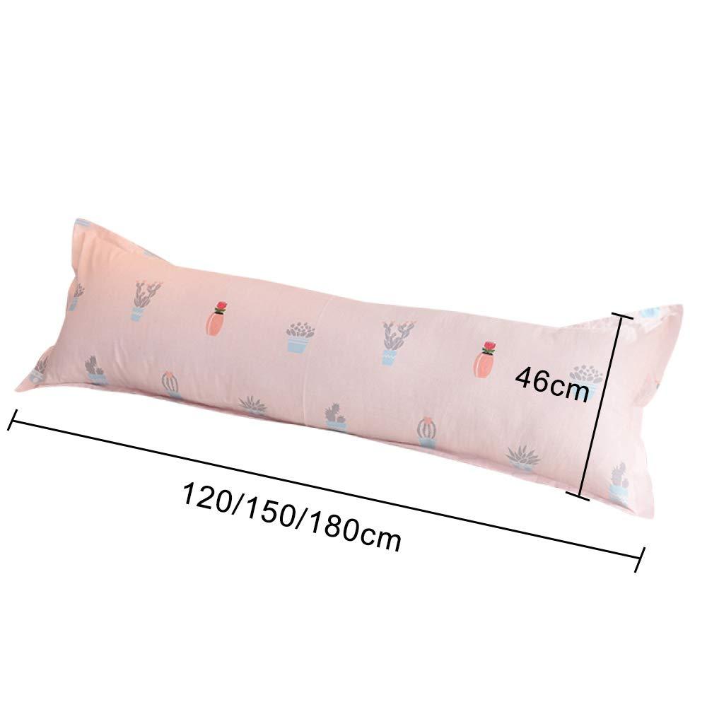 RUYII RUYII 100% Cotton Long Lumbar Pillow Pillow Cartoon Pillow for Sofa/Single Bed/Nap,E-46150cm