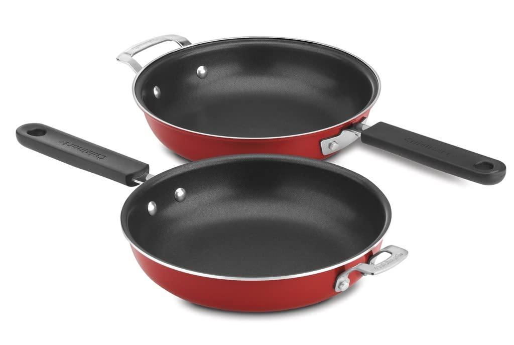 Cuisinart Cuisinart FP2-24R 10-Inch Nonstick Set Frittata Non-Stick Sauce Pan, Red