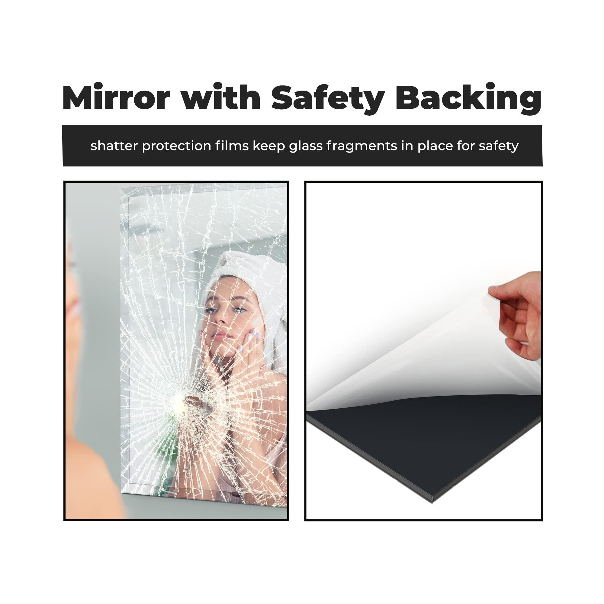 Fab Glass and Mirror Fab Glass and Mirror 1" Bevel Edge Frameless Wall-Mounted Mirrors for Bedroom, Bathroom, Living Room, Vanity, Entryways, 24" x 36", Clear