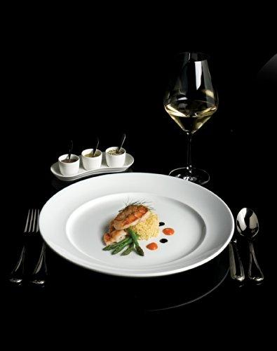 Fortessa Fortessa Cassia Fortaluxe SuperWhite Vitrified China Dinnerware, 16-Piece Place Setting, Service for 4