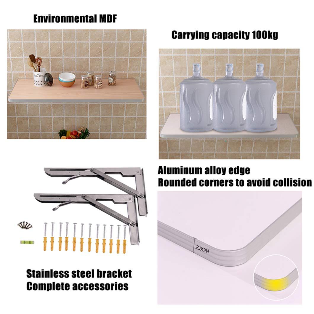 SYTH Wall Mounted Floating Folding Table, Drop Leaf Dining Table Small Desk for Office Home Kitchen