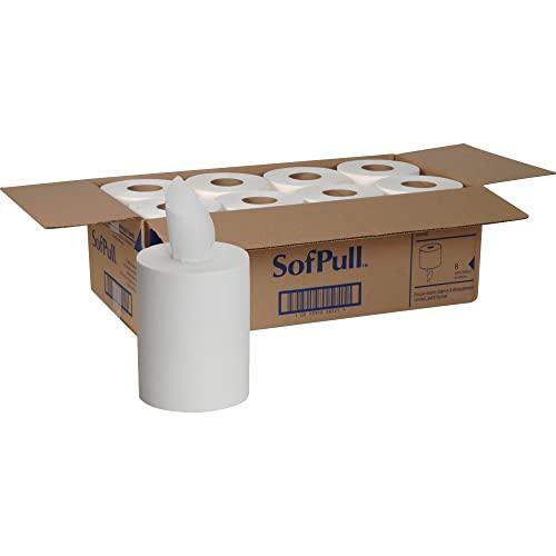 Georgia-Pacific SofPull Premium Jr. Cap. 1-Ply Paper Towels, 275 Per Roll, Pack Of 8 Rolls