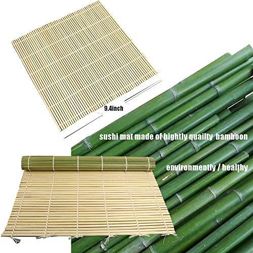 XMYZ XMYZ Sushi Bamboo Rolling Mats Sushi Making Kit Utensils 10.6 Inch by 10.6 inch