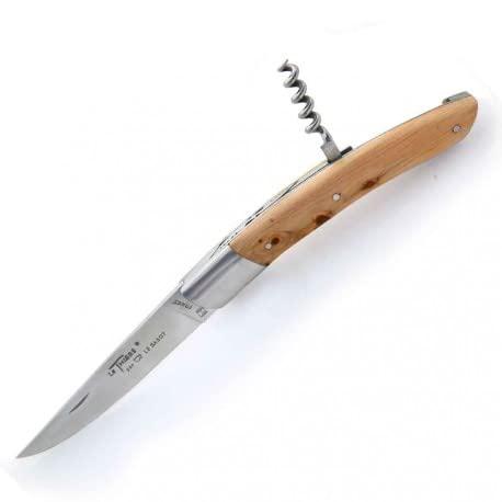 Laguiole Actiforge Le Thiers, olive wood handle with corkscrew - Direct from France