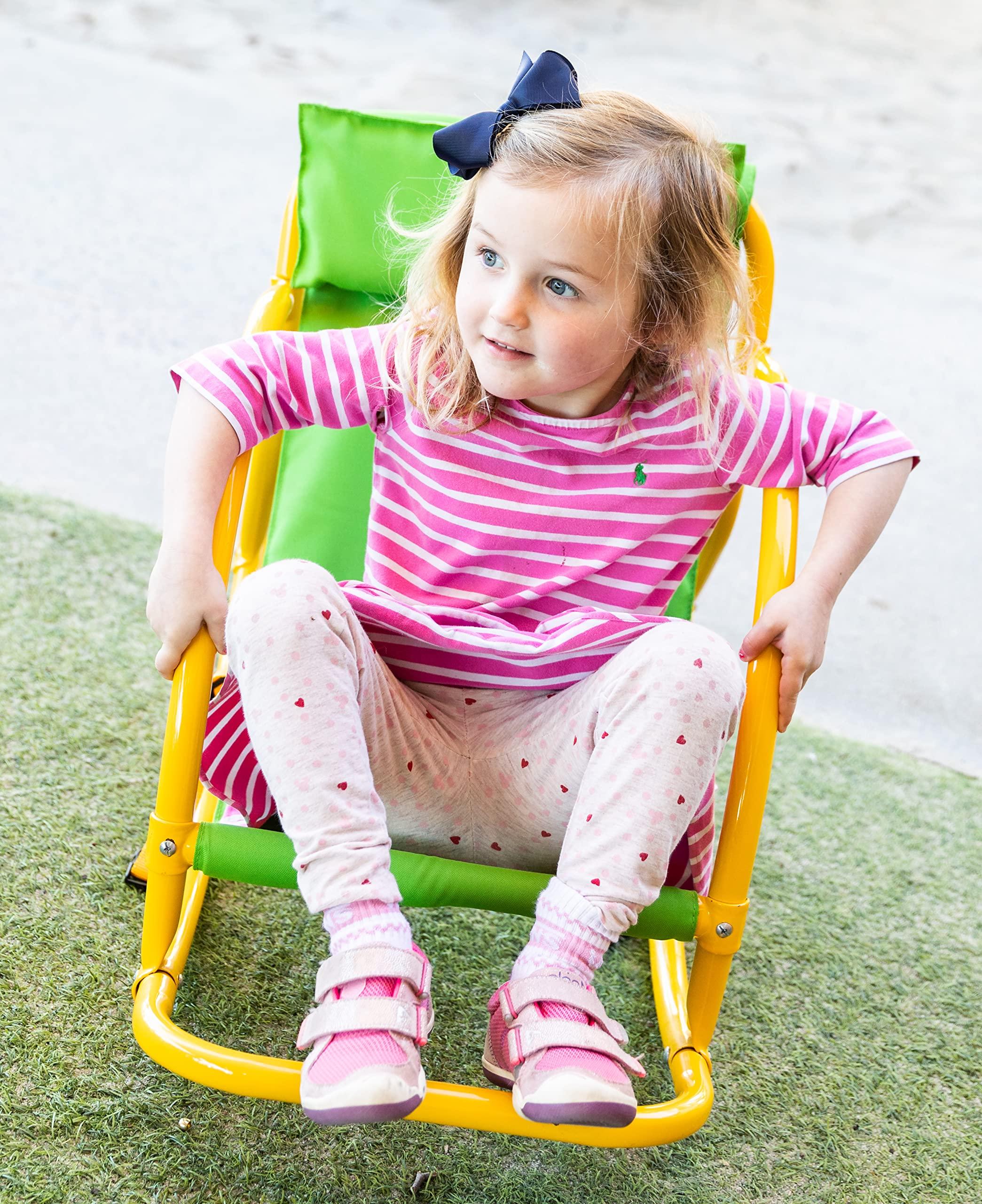 PLATPORTS PLATPORTS Kids Sensory Autism Spinning Chair - Rocking Seesaw Chair for Kids - Sensory Seat for Kids - Toddlers 3-5