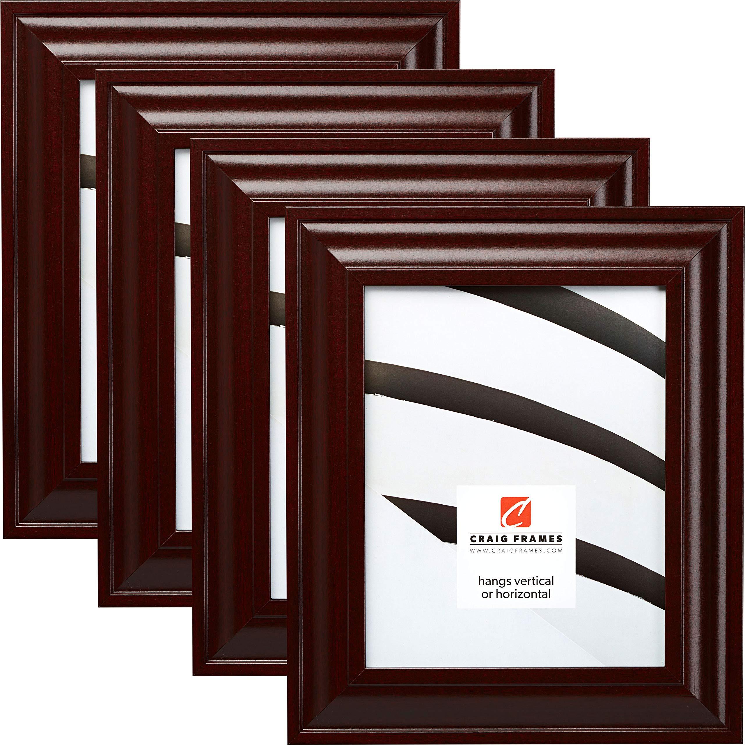 Craig Frames Craig Frames 76047 8.5 x 11 Inch Picture Frame, Contemporary Dark Mahogany, Set of 4