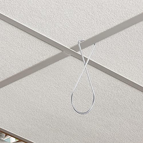 Outus 300 Packs Ceiling Hook Tile Hooks T-bar Clips Drop Ceiling Clips for Office, Classroom, Home and Wedding Decoration, Hanging Sign from Suspended Tile/Grid/Drop Ceilings