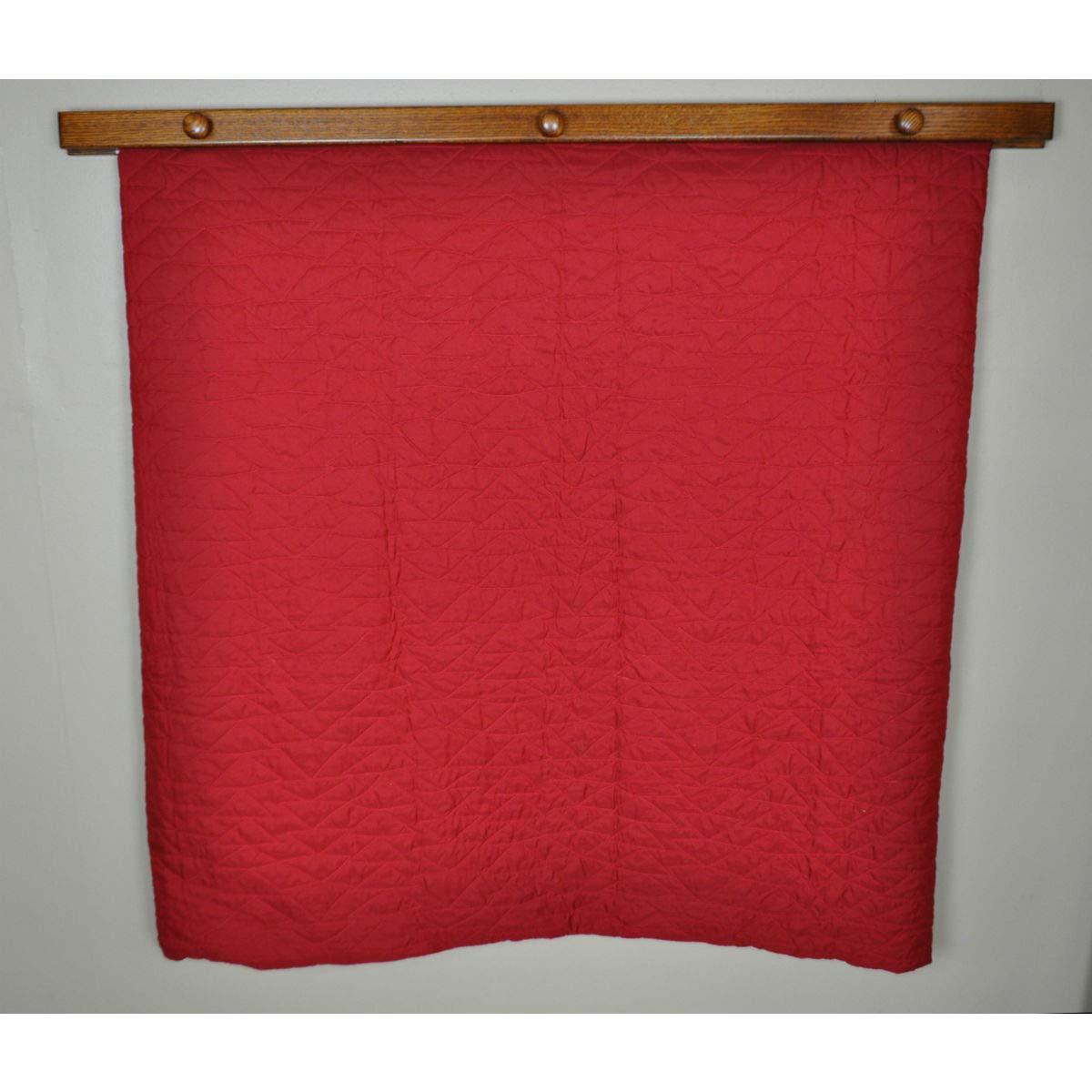 Hope Woodworking RRD Quilt Hanger for Wall for Display Amish Made Wooden Quilt Rack Wall Mount - Rustic Tapestry Hangers for Rugs, Tapestries & Quilts Quilt Wall Hangers (Oak Wood, Fruitwood Stain, 48 Long)