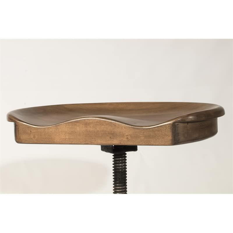 Hillsdale Hillsdale Worland Swivel Backless Stool, Adjustable Stool (One Stool), Brown