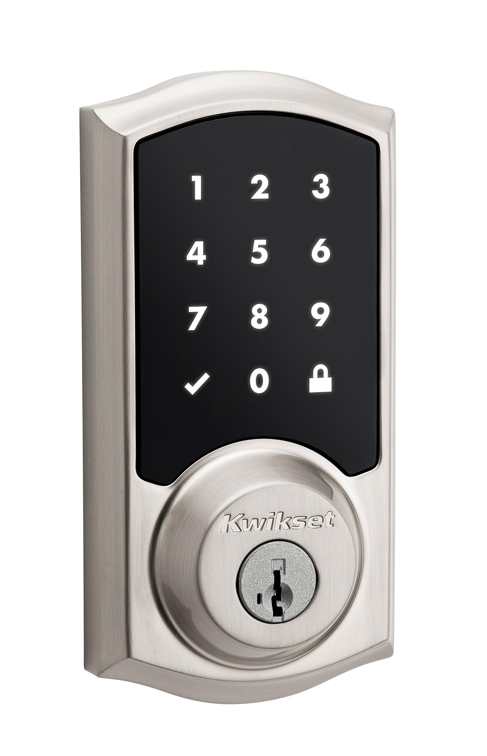 Kwikset Kwikset 99150-002 SmartCode 915 Touchscreen Electronic UL Deadbolt with Smart Key, Satin Nickel