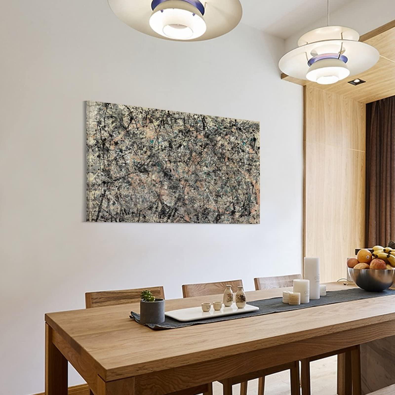 NIZHNAO 26 Abstract Paintings by Jackson Pollock - Number 1 (Lavender Mist) Poster Decorative Painting Canvas Wall Art Living Room Posters Bedroom Painting 20x30inch(50x75cm)