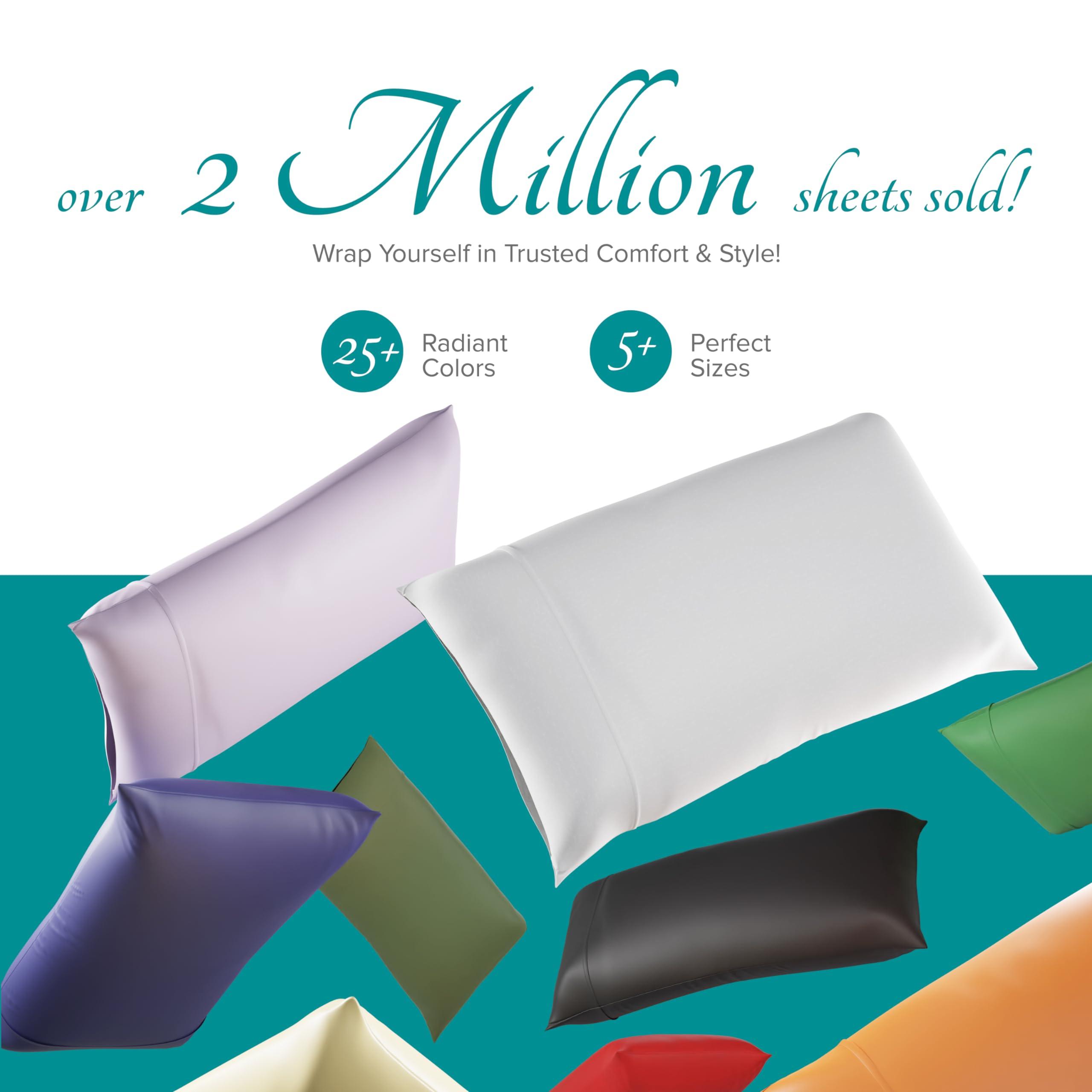 Carressa Linen Carressa Linen 100% Egyptian Cotton Split King Sheets Sets for Adjustable Bed - 800 Thread Count 5 PC Top Split King Sheet for Sleep Number Bed, Soft Cooling Sheets, Fits Mattress Upto 18\" - Dark Grey