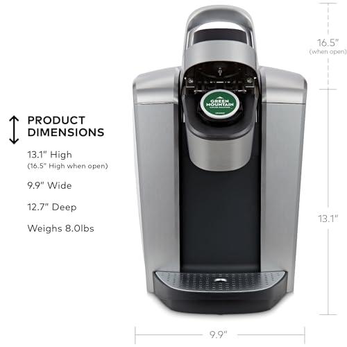 Keurig Keurig K-Elite Single Serve K-Cup Pod Coffee Maker, with Strength and Temperature Control, Iced Coffee Capability, 8 to 12oz Brew Size, Programmable, Brushed Silver