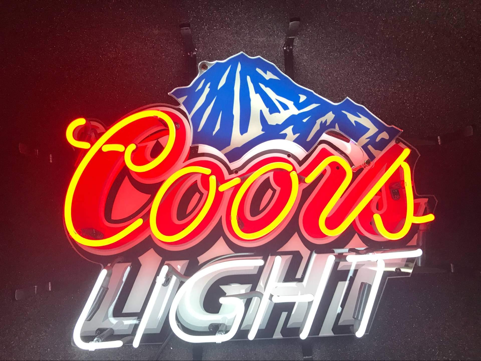 Desung Desung 19\"x15\" Coor Lights Mountain Neon Sign Light HD Vivid Printing Technology Man Cave Beer Bar Pub Handmade Real Glass Tube Lamp NT02
