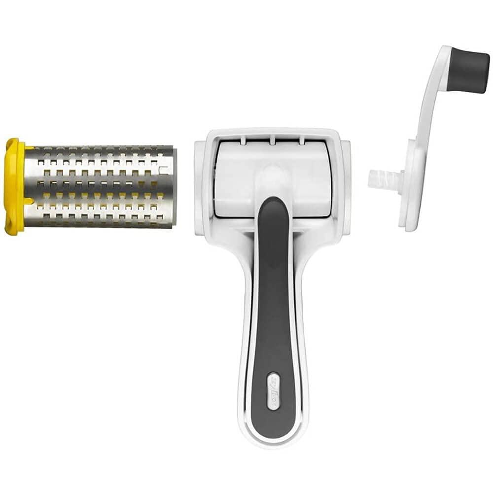 Zyliss Zyliss Restaurant Cheese Grater - Gifts for Cooks - Culinary Chef Gift - Handheld Rotary Cheese Grater - Cheese, Vegetable, Nut Grater for Right- & Left-Handed Cooks - NSF Restaurant Certified - White